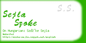 sejla szoke business card